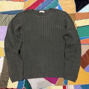 Vintage St. John’s Bay Forest Green Cable Knit Sweater Large